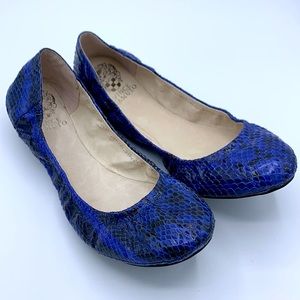 Vince Camuto Vibrant Blue Patterned Flats